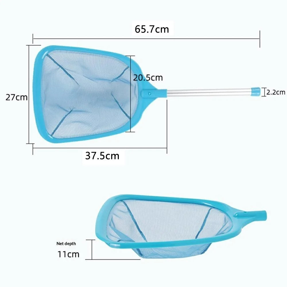 Swimming Pool Skimmer Net 65.7x27cm Fine Mesh Cleaning Tool Aluminum Handle for Leaves, Bugs, Debris - 7