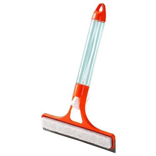 3-in-1 Glass Cleaner Squeegee Built-in Spray Bottle Sponge Wiper Window Mirror Car Cleaner - Orange - 1