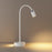 TWL003 Flexible Arm Touch Control LED Desktop Night Light Motion Sensor Rechargeable Wall Lamp for Bedroom Hotel - White - 1