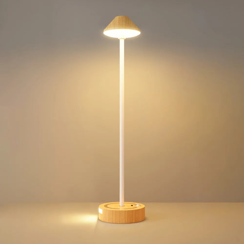 TWL002 RGB LED Bedside Lamp DIY Flexible Arm Rechargeable Night Light Motion Sensor Touch Control Table Lamp - Wood Grain - 1