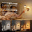 TWL002 RGB LED Bedside Lamp DIY Flexible Arm Rechargeable Night Light Motion Sensor Touch Control Table Lamp - Wood Grain - 6