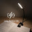 HL-TJ8010A-18 3W Clip-on LED Reading Lamp Eye Protection 3 Color Modes Dimmable Study Light - Black - 3