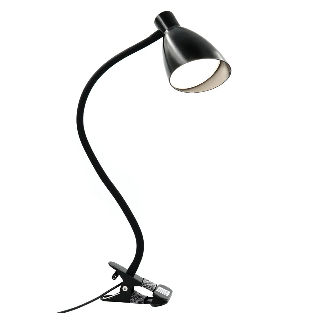 HL-TJ8010A-11 LED Clip-on Desk Lamp USB Powered Reading Light 3 Color Temperature Eye Protection for Study Bedroom - Black - 4