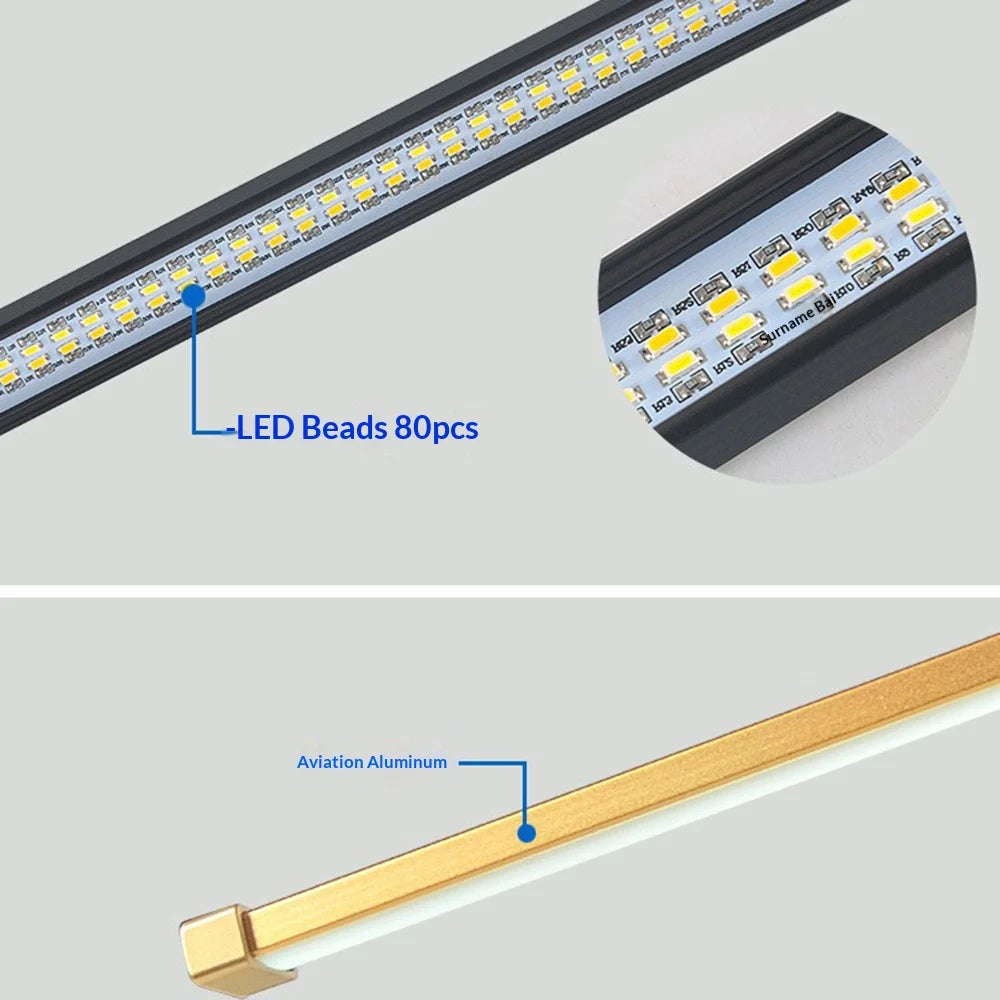 HL-TJ8010A USB Clip-on Desk Lamp 3 Color Temperature 10-Level Dimming LED Eye Care Reading Light for Study Bedroom - Silver - 4