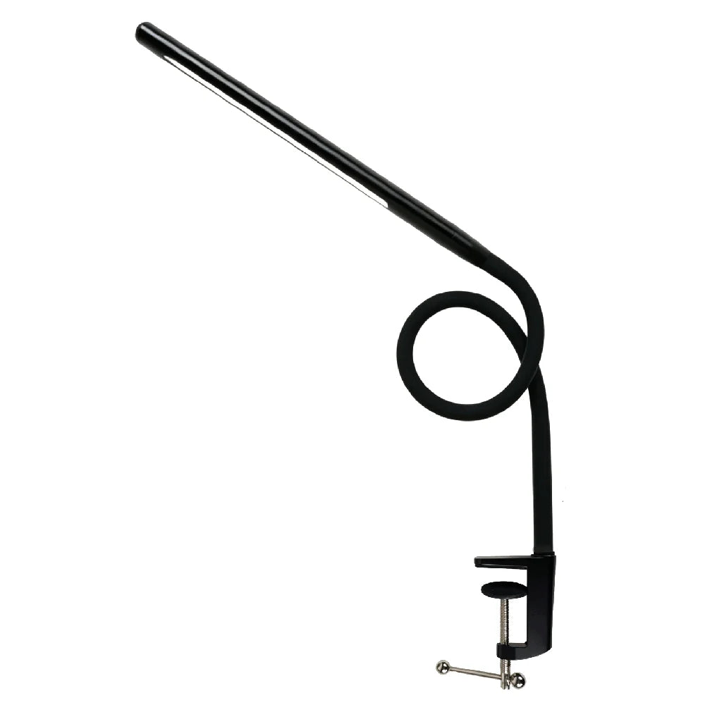 HL-TJ8010A-15 USB Clip LED Desk Lamp 10 Dimming Levels Eye Care Reading Light for Study Bedroom Bedside - Black - 1