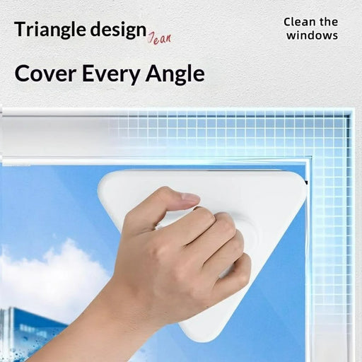 C0815 Double-Sided Magnetic Window Cleaner Triangle Glass Cleaning Tool for 0.8-15mm Single Layer Glass - 2