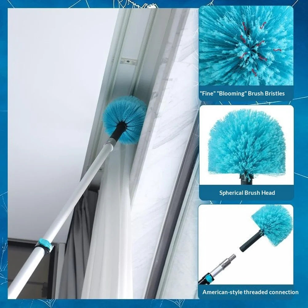 5-Section 4.8m Telescopic Aluminum Water-Fed Pole Kit Solar Panel Glass Wall Cleaning Tool Set - 5