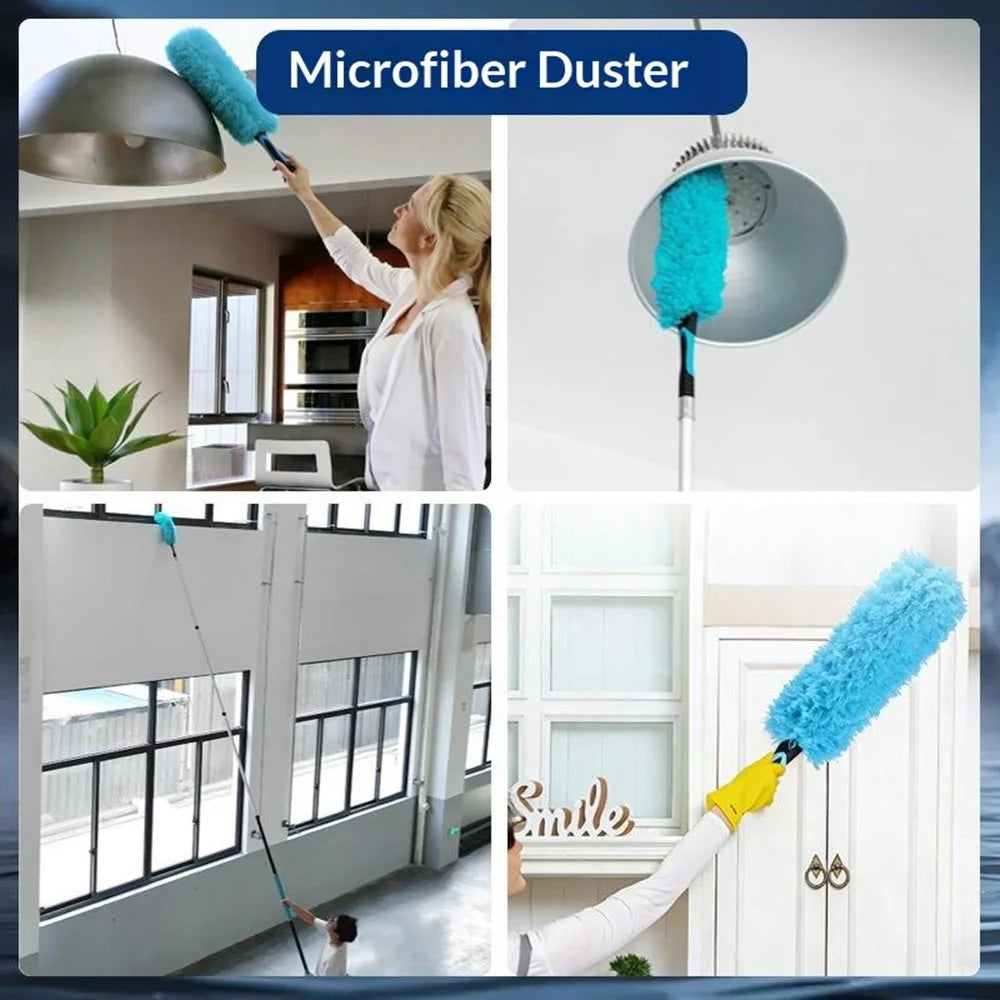 5-Section 4.8m Telescopic Aluminum Water-Fed Pole Kit Solar Panel Glass Wall Cleaning Tool Set - 6
