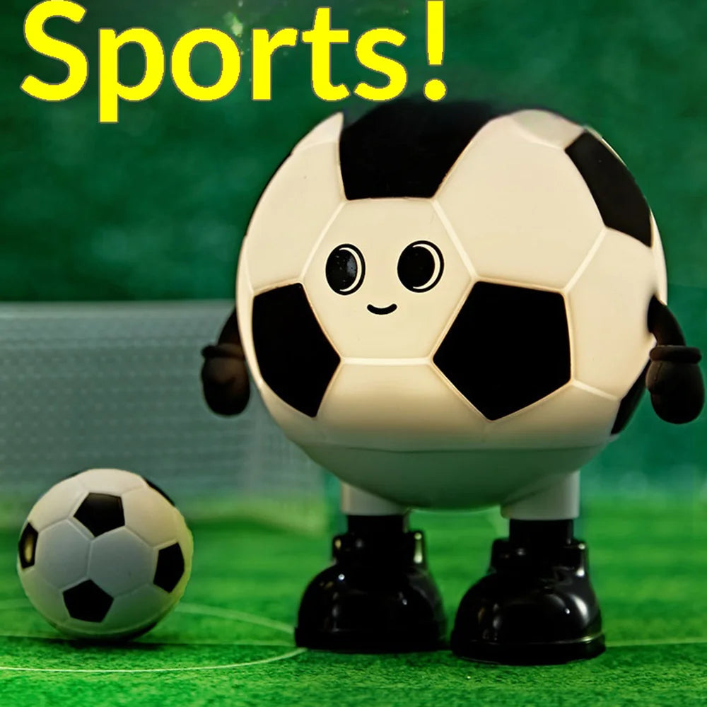 Football Boy RGB Night Light 3 Brightness Levels Rechargeable Touch Lamp for Bedroom - Black & White - 5