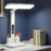 Smart LED Display Desk Lamp Eye-Care 3 Color Modes Dimmable Rechargeable with Pen Holder - 2