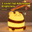 A086 Bee Silicone Night Light Touch Control 3-Level Brightness 1200mAh 30min Timer Warm Glow for Bedside - Beige - 4