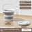 Size M 5L Folding Water Bucket PP+TPR Collapsible Portable Bucket for Outdoor Camping - White Gray - 7