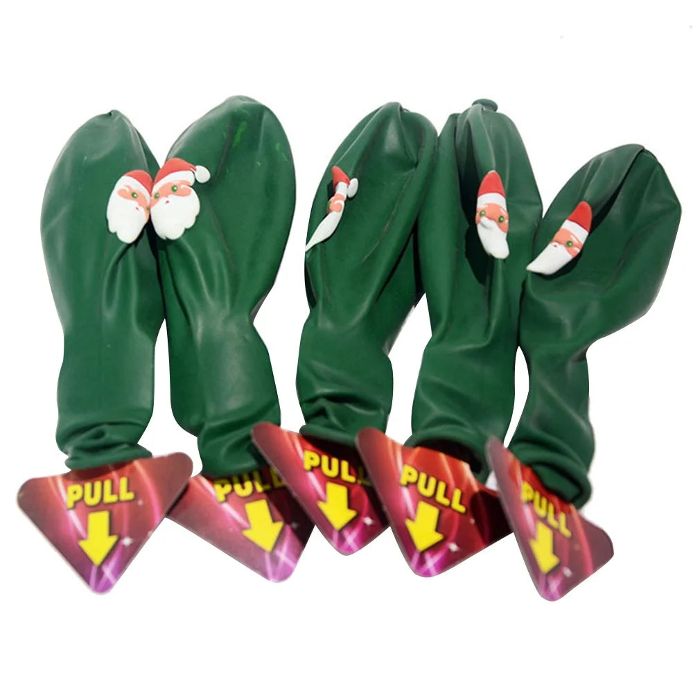5PCS Christmas 12-Inch LED Light Up Latex Balloons Flashing Party Lights Xmas Decorations - Green - 2