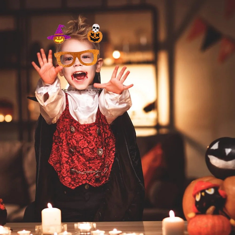 Halloween Kid's Glasses Plastic+Felt Party Decoration Eyeglasses Eyewears - Red Moon - 2