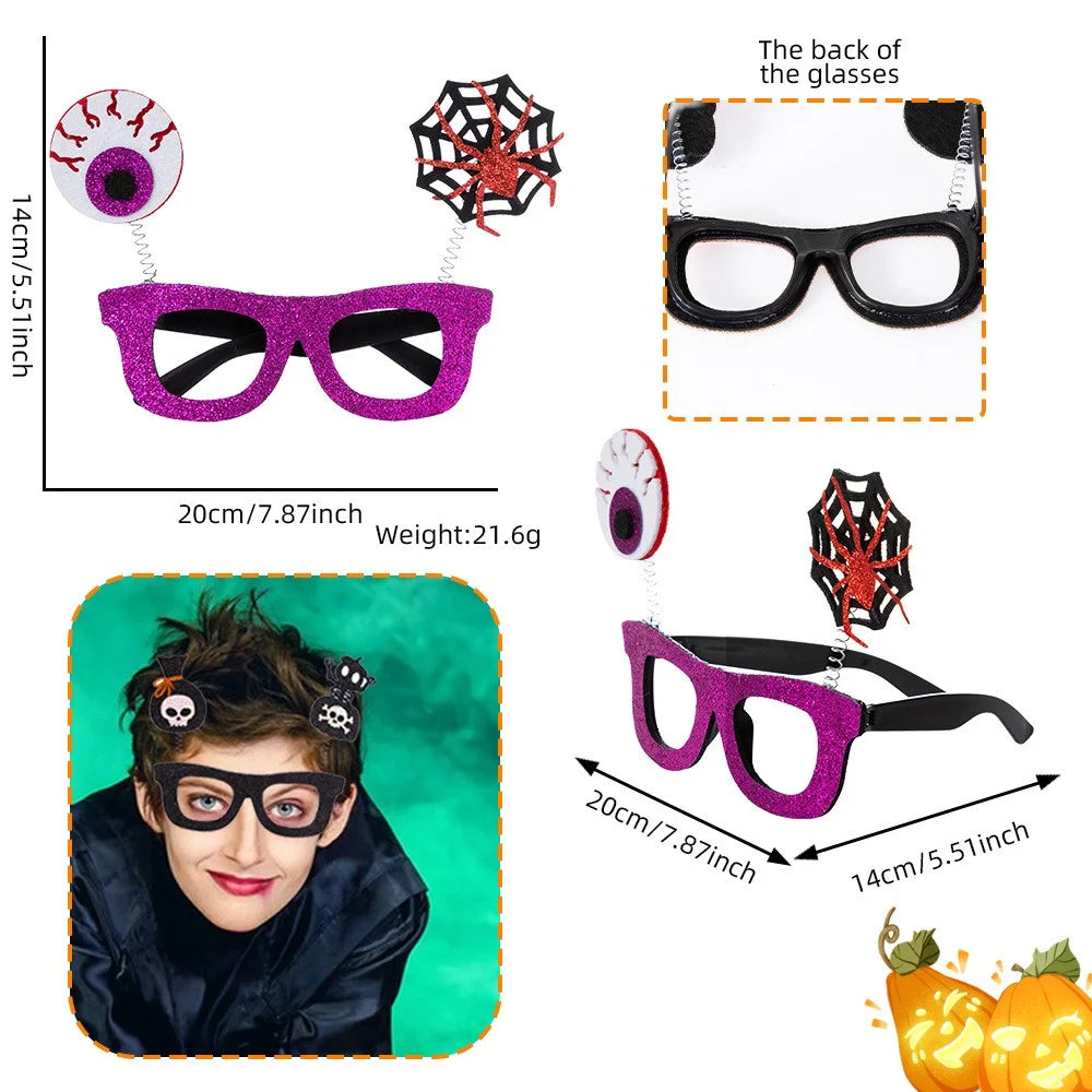 Halloween Kid's Glasses Plastic+Felt Party Decoration Eyeglasses Eyewears - Red Moon - 5