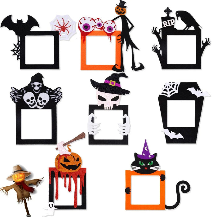 8Pcs / Set Halloween Switch Sticker Bat Pumpkin Skull Decal Wallpaper for Living Room Bedroom Switch - 1
