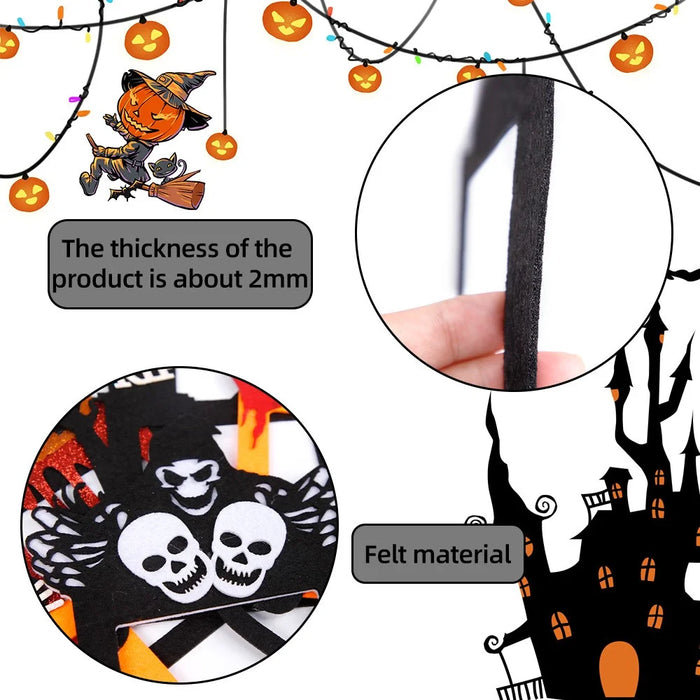 8Pcs / Set Halloween Switch Sticker Bat Pumpkin Skull Decal Wallpaper for Living Room Bedroom Switch - 5