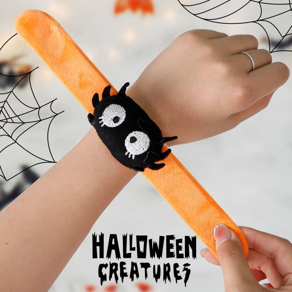 5Pcs / Set Halloween Slap Bracelets Slap Wristbands Party Bag Filler Kids Gift - Pumpkin - 3