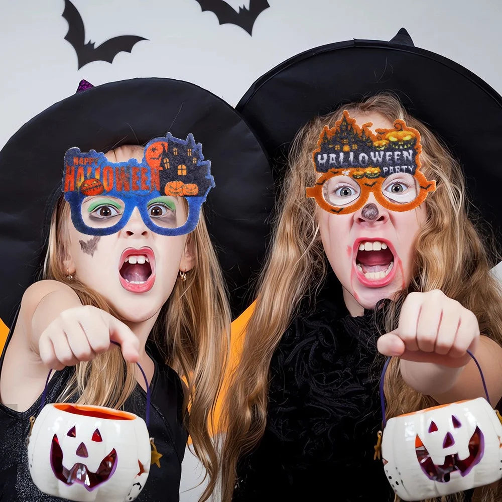 5Pcs / Set Adults Kids Halloween Eyeglasses Happy Halloween Ghost Castle Pumpkin Glasses Party Eyewear - BOO Eyeball - 2