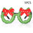 5Pcs / Set Christmas Eyeglasses Plastic Glasses Eyewear Party Photo Prop - Bow - 1