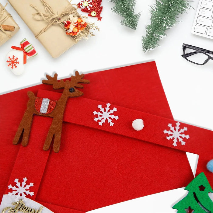 2PCS Christmas Photo Ornaments Picture Frames Decorations Xmas Trees Elk Decor - 5