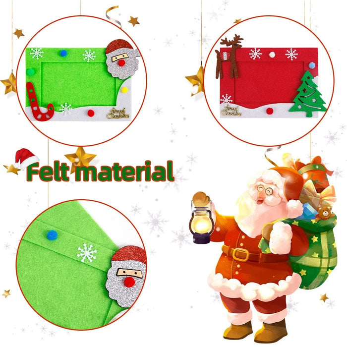 2PCS Christmas Photo Ornaments Picture Frames Decorations Xmas Trees Elk Decor - 7