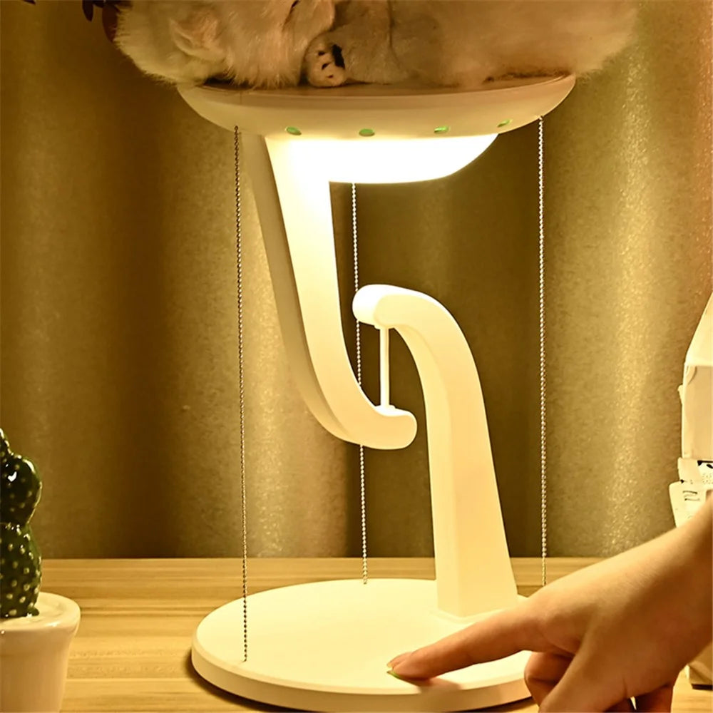 Magnetic Levitating Desk Lamp LED Night Light Wireless Charger Anti Gravity Nightstand Lamp Home Decor - 4