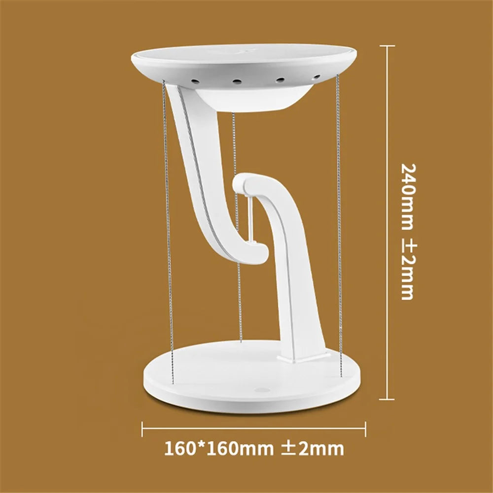 Magnetic Levitating Desk Lamp LED Night Light Wireless Charger Anti Gravity Nightstand Lamp Home Decor - 7
