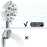 DCH8001CP-2 Handheld Shower Head 9 Mode Showerhead with PP Cotton Filter Bathroom Accessories - Silver - 7