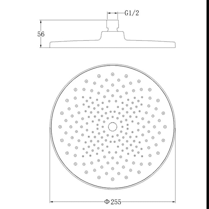 10-inch Rainfall Spray Shower Head High Pressure Round Electroplating ABS Shower Head - Silver - 4