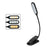 CN1001 Rechargeable LED Clip-on Book Light 3 Color Temperature ABS Reading Lamp - Black - 1