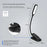 CN1001 Rechargeable LED Clip-on Book Light 3 Color Temperature ABS Reading Lamp - Black - 3