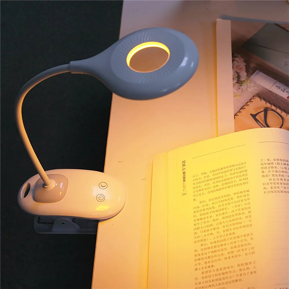 ST-8030 Clip-on LED Light 3 Color Temperature Touch Control Rechargeable ABS Reading Lamp - 2