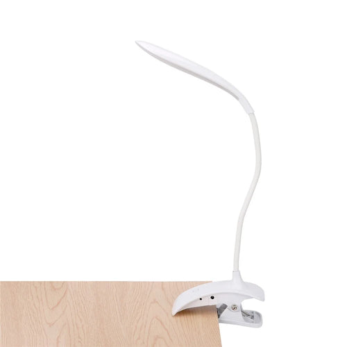 ST-8030 Clip-on Touch Control Reading LED Light Flexible Gooseneck Clamp Lamp with 3 Brightness Modes - 1