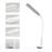 ST-8029 USB Powered Clip-on LED Reading Light Stepless Dimming Touch Control Table Lamp - White - 6
