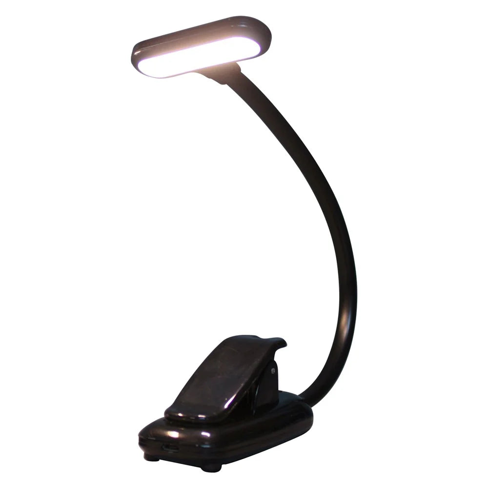 ST-8021 3 Color Temperature Clip-on LED Light Home Dormitory USB Charging Reading Lamp - Black - 1