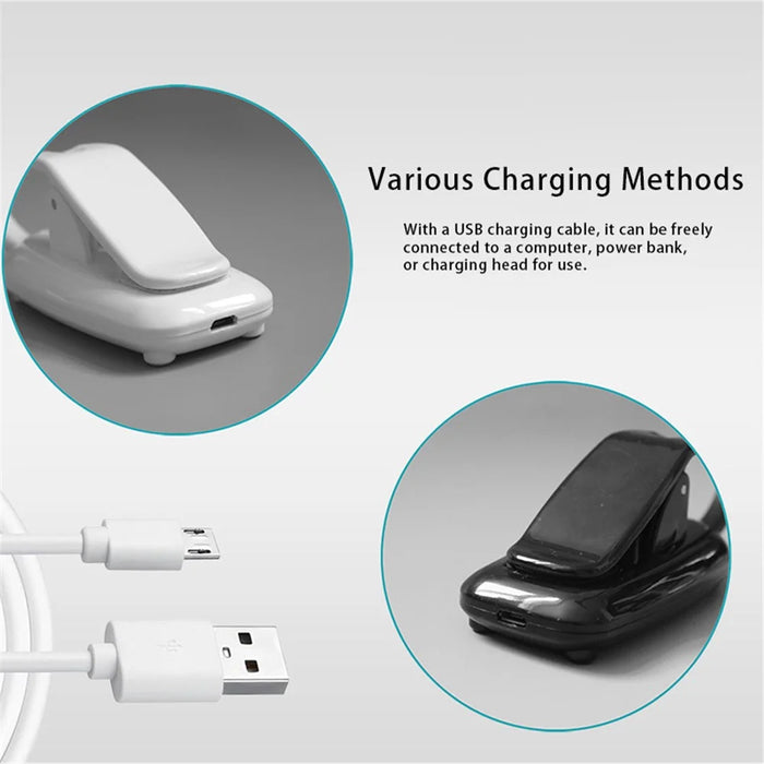 ST-8021 3 Color Temperature Clip-on LED Light Home Dormitory USB Charging Reading Lamp - Black - 4