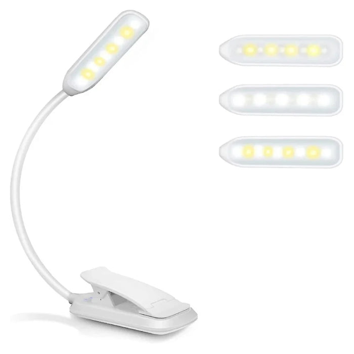 ST-8027 Adjustable Hose Clip-on LED Light 3 Color Temperature Rechargeable Lamp with Power Indicator - White - 1
