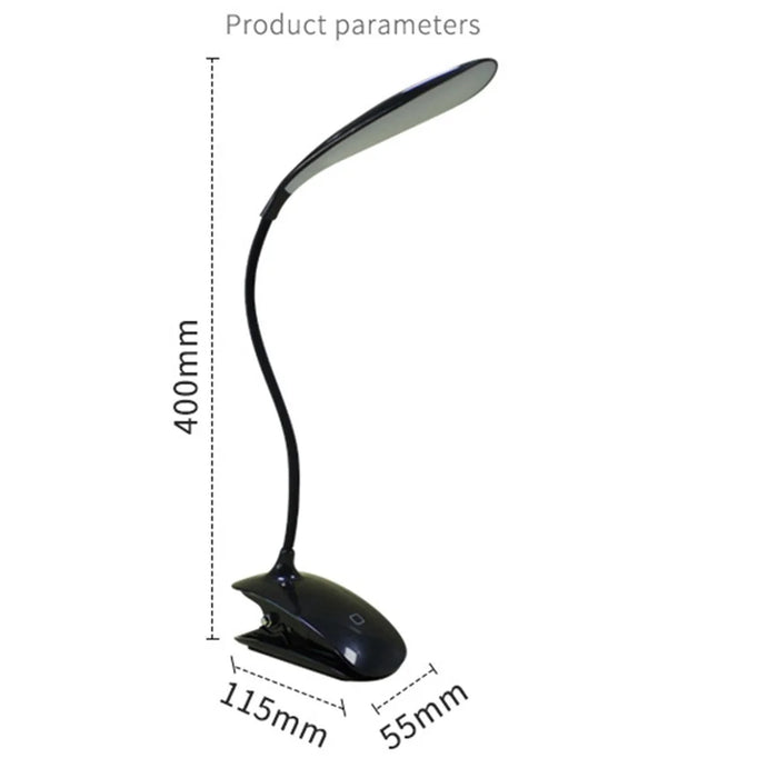 8013A Adjustable Hose Clip-on LED Table Light Touch Control USB Charging Student Reading Lamp - 7