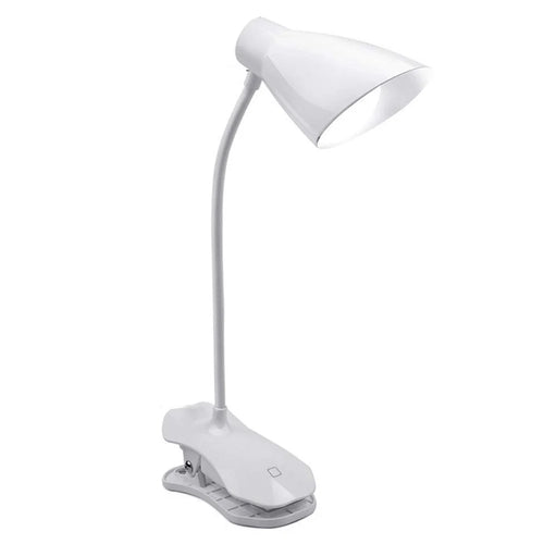 ST-8018F Flexible Hose Clip Base LED Table Light 3 Brightness USB Charging Student Reading Lamp - 1
