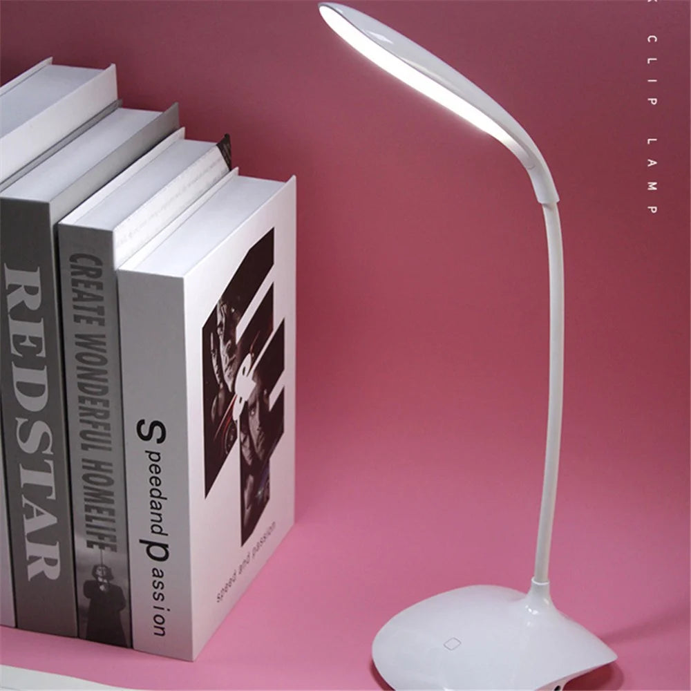8015A Touch Control Desk Lamp 3 Brightness Modes Eye Protection LED Night Light for Bedroom, College Dorm - 2