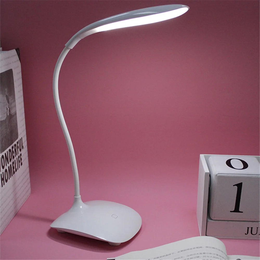8015A Touch Control Desk Lamp 3 Brightness Modes Eye Protection LED Night Light for Bedroom, College Dorm - 3