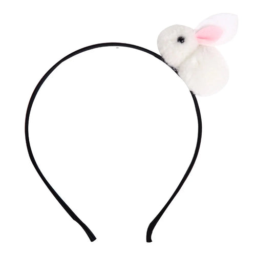 5Pcs Easter Bunny Headband for Kids Cute Plush Rabbit Hairband Children Hair Ornament - White - 1