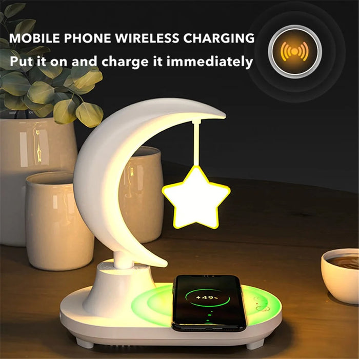 TB-35SLIWBT 7-Color Ambient Light Bedside Night Light with Bluetooth-compatible Speaker Wireless Charging Function - 3