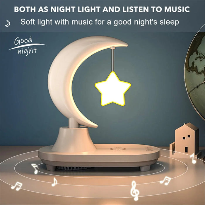 TB-35SLIWBT 7-Color Ambient Light Bedside Night Light with Bluetooth-compatible Speaker Wireless Charging Function - 4