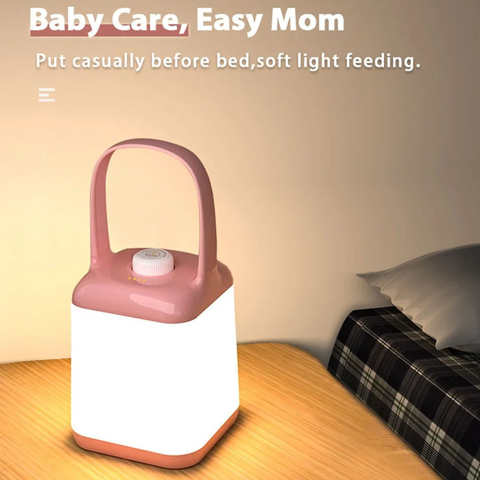 TB-10S Handheld Table Lamp 3 Color Temperature Dimmable Bedside Night Light - Pink - 4