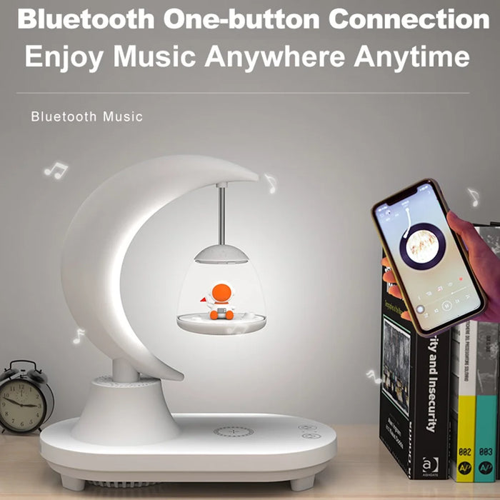 TB-22SULIWBT Astronaut Design 7-Color Ambient Light Stepless Dimming Night Lamp with Bluetooth-compatible Speaker, 15W Wireless Charging - 4