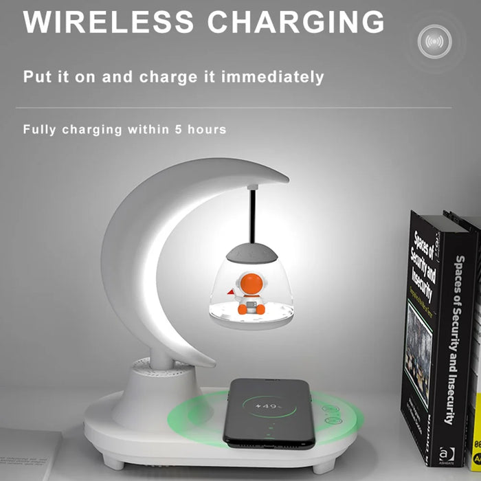 TB-22SULIWBT Astronaut Design 7-Color Ambient Light Stepless Dimming Night Lamp with Bluetooth-compatible Speaker, 15W Wireless Charging - 5