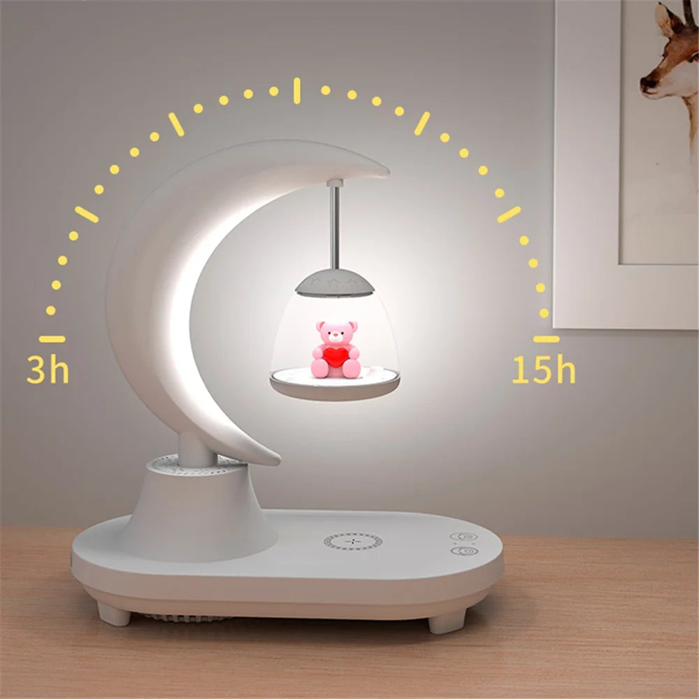 TB-22SFLIWBT Bluetooth-compatible Speaker Colorful Ambient Light Cute Bear Style Table Lamp with Wireless 15W Charging - 6