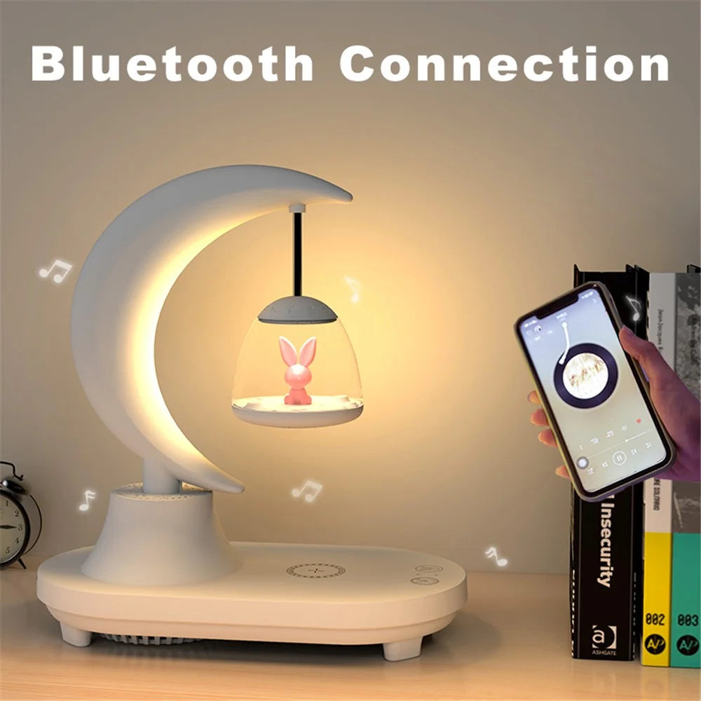 TB-22SFLIWBT Bluetooth-compatible Speaker Colorful Ambient Light Cute Bear Style Table Lamp with Wireless 15W Charging - 7
